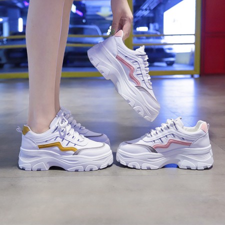 Spring New Reflective Heightening Platform Shoes